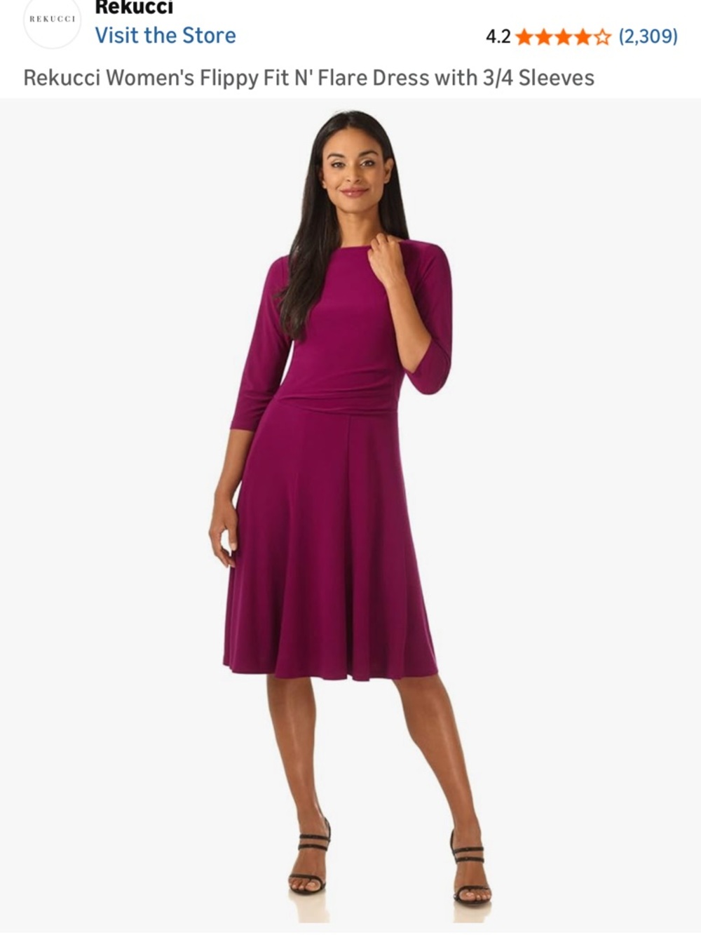Rekucci Women’s Circle Skirt in Deep Berry